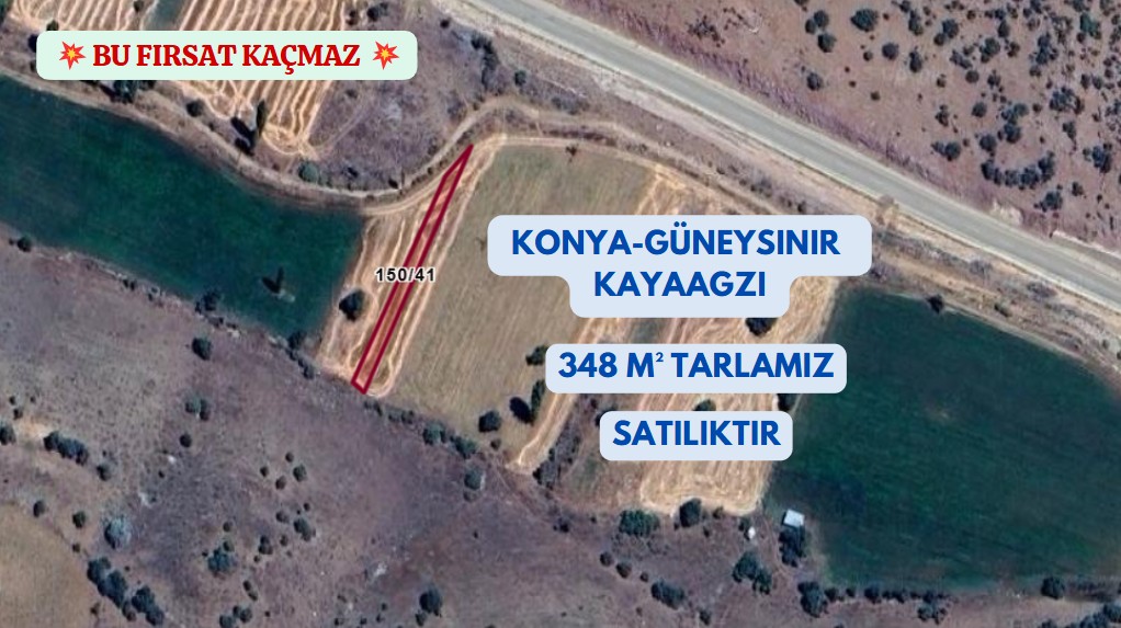 KONYA GÜNEYSINIR KAYAAĞZI 348 M² TARLA SATILIKTIR - KONYA GÜNEYSINIR fotoğraf 5